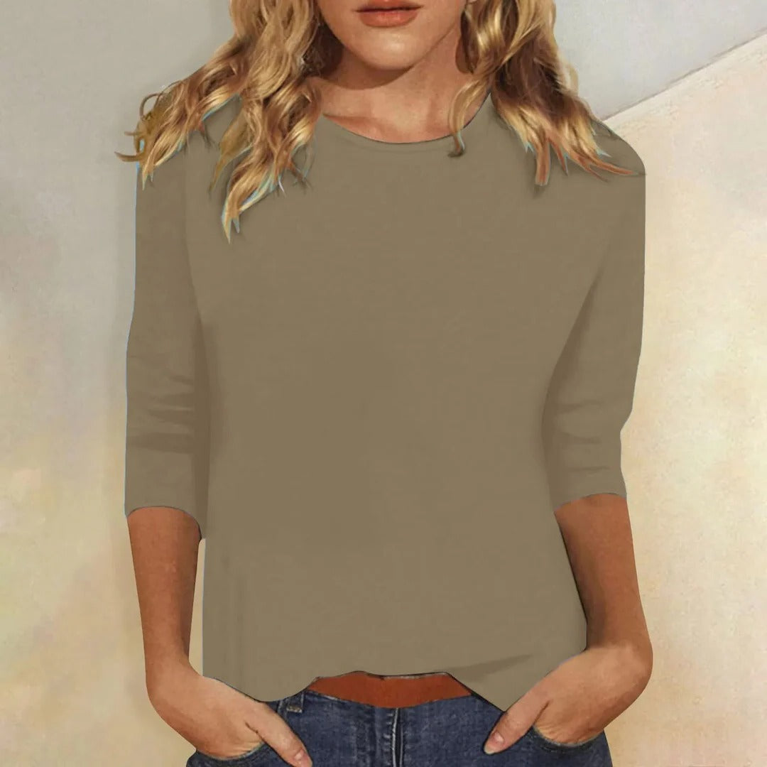 Sadie™ | Women's Crew-Neck Three-Quarter Sleeve Top