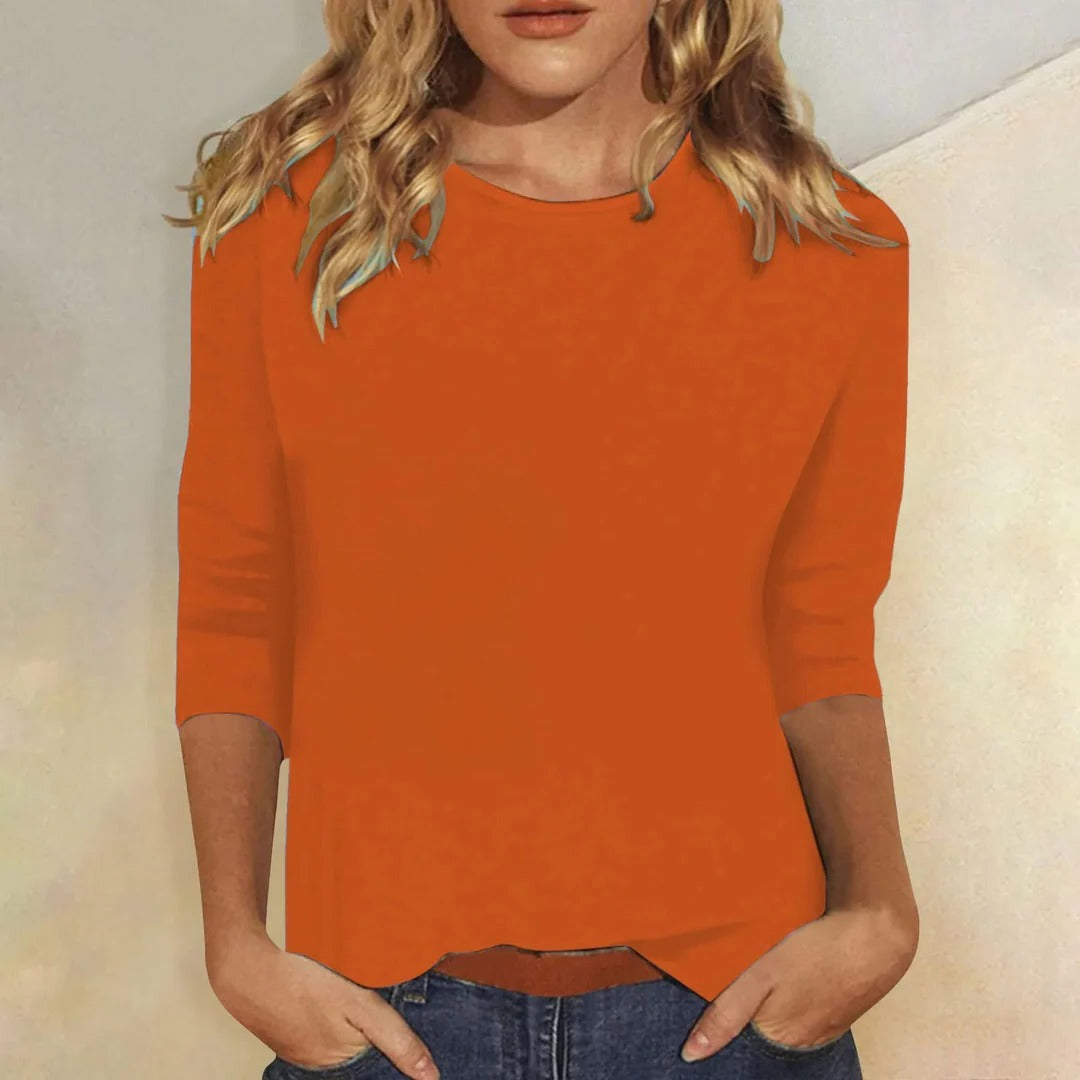 Sadie™ | Women's Crew-Neck Three-Quarter Sleeve Top