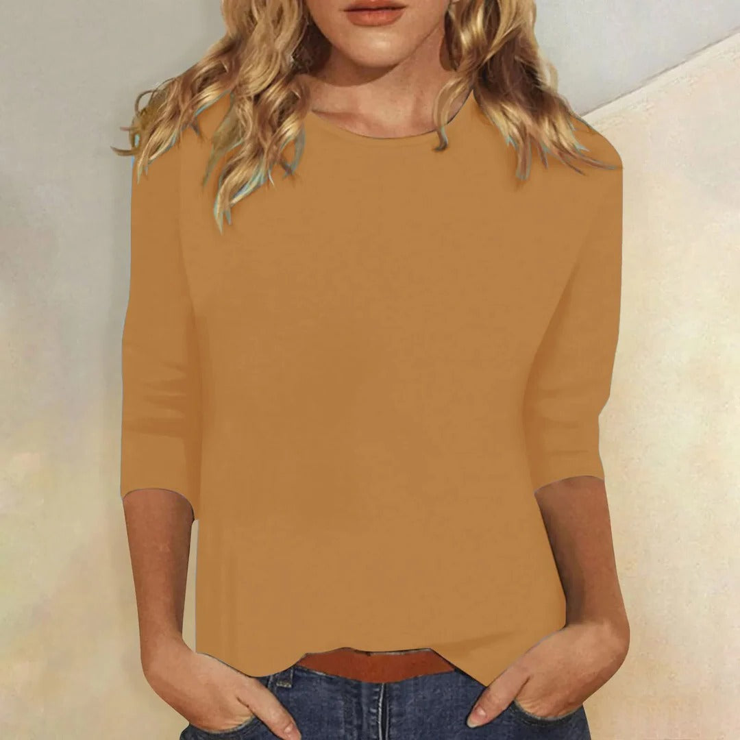 Sadie™ | Women's Crew-Neck Three-Quarter Sleeve Top