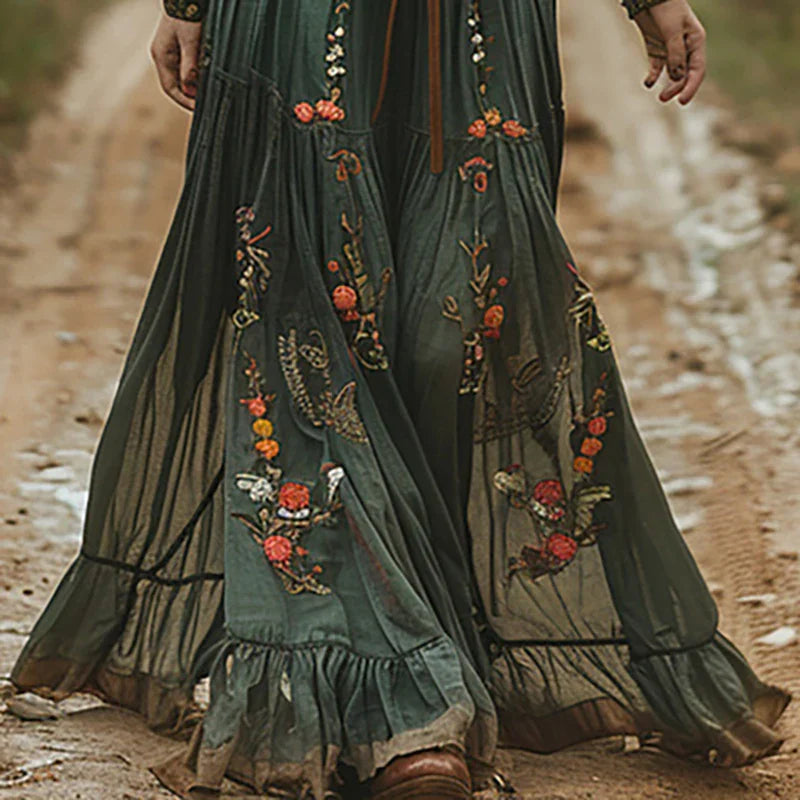 Sadie™ | Women's Floral Embroidered Maxi Dress