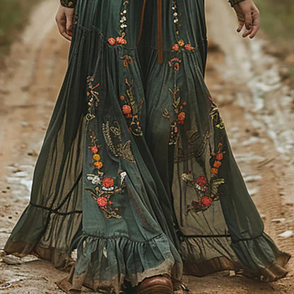 Sadie™ | Women's Floral Embroidered Maxi Dress