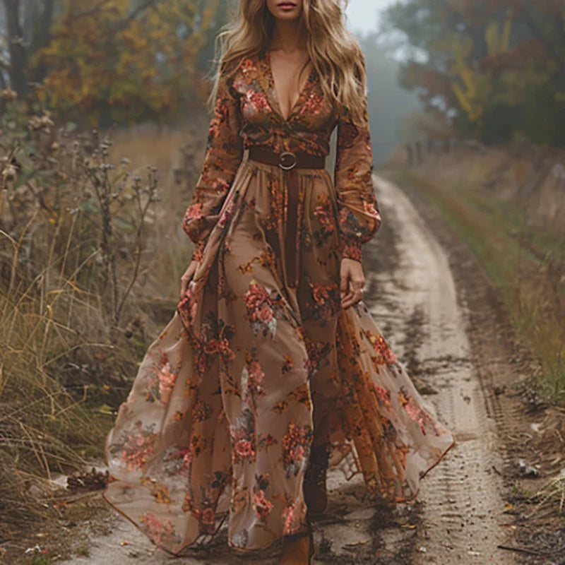 Sadie™ | Women's Floral Embroidered Maxi Dress
