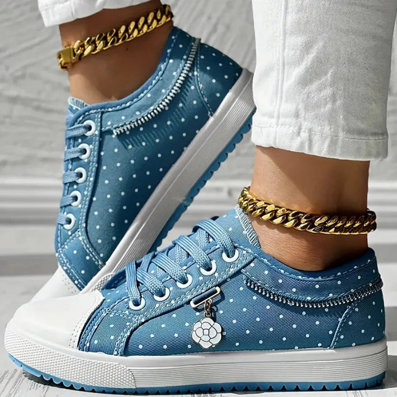 Sadie™ | Women's Floral Lace-Panel Sneakers