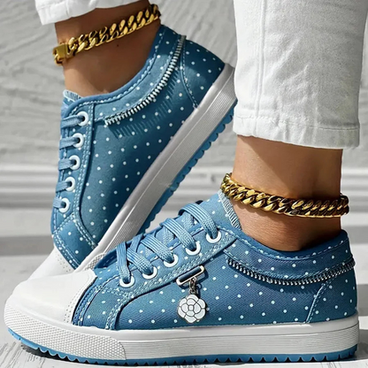 Sadie™ | Women's Floral Lace-Panel Sneakers