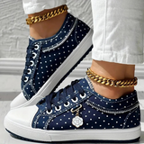 Sadie™ | Women's Floral Lace-Panel Sneakers