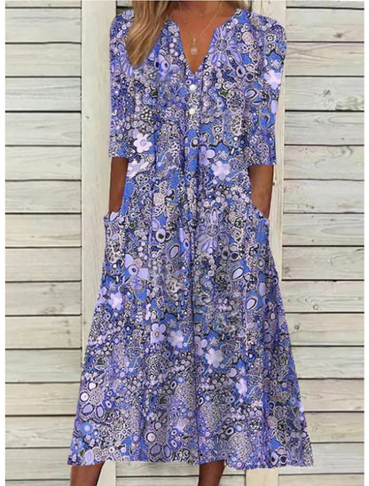 Sadie™ | Women's Floral Print Midi Dress