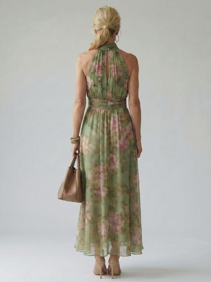Sadie™ | Women's Gathered Halter Midi Dress