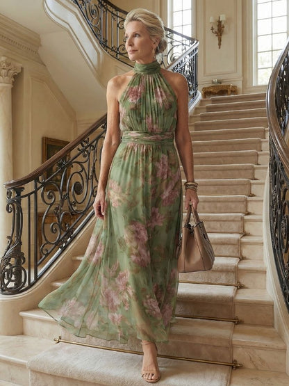 Sadie™ | Women's Gathered Halter Midi Dress