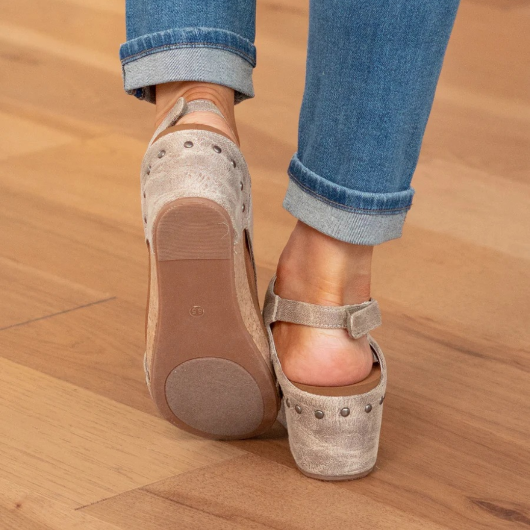 Sadie™ | Women's Open-Toe Cork Wedge Sandals