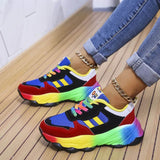 Sadie™ | Women's Rainbow Sole Chunky Sneakers