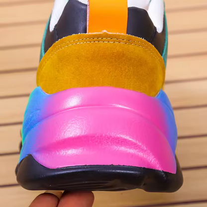 Sadie™ | Women's Rainbow Sole Chunky Sneakers
