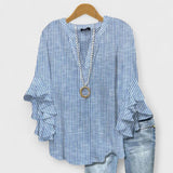 Sadie | Women's Ruffled-Sleeve V-Neck Blouse
