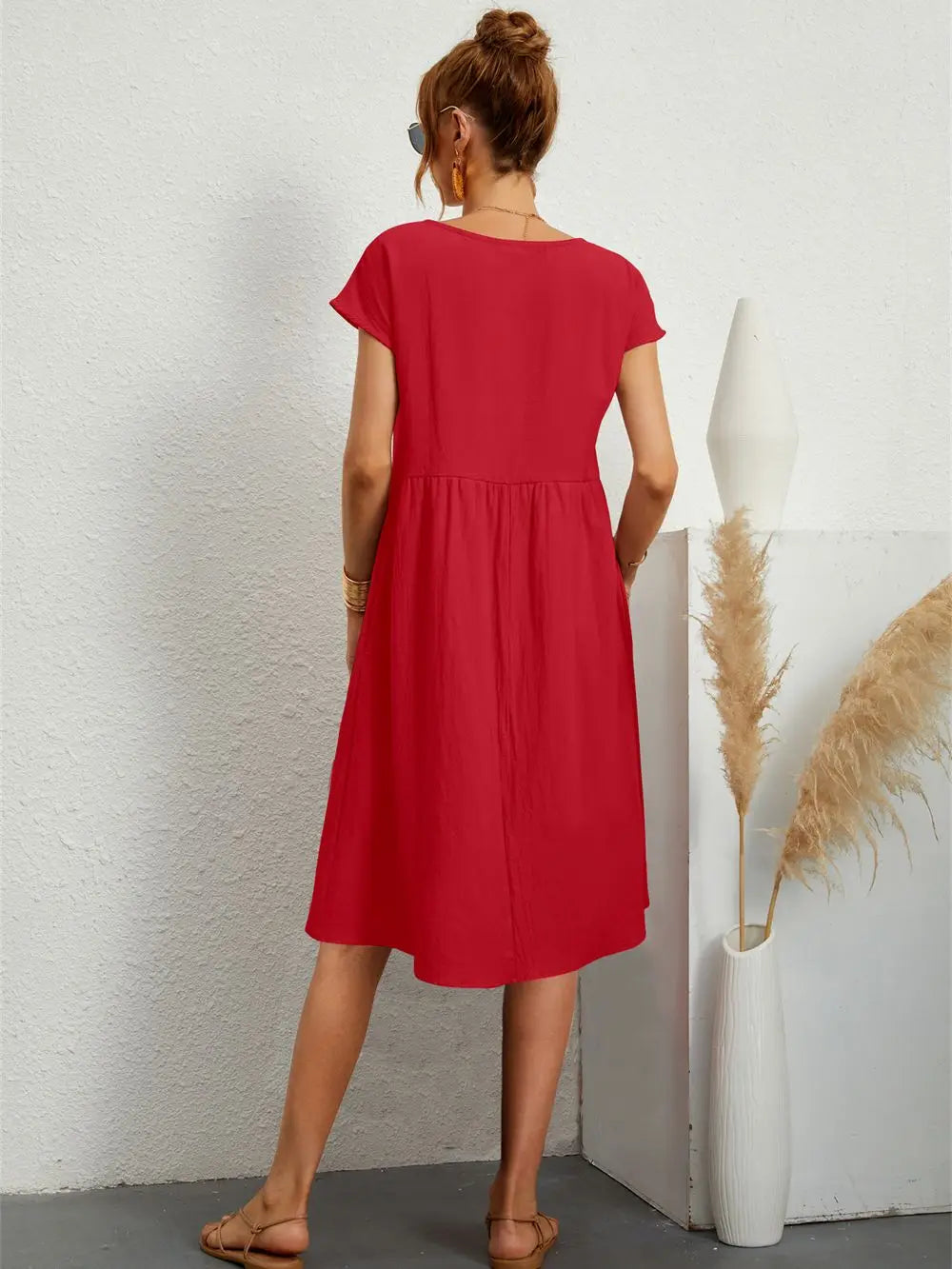 Sadie™ | Women's Smocked-Waist Midi Dress