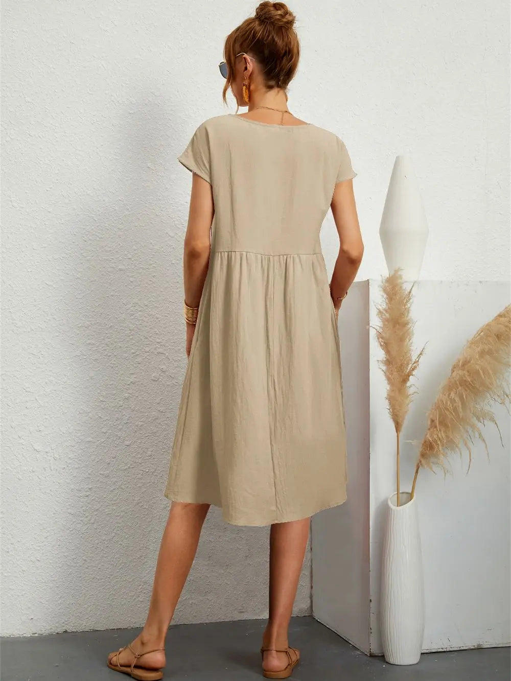 Sadie™ | Women's Smocked-Waist Midi Dress