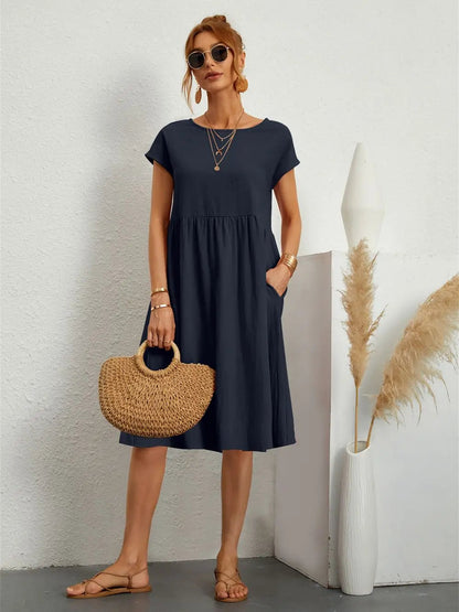 Sadie™ | Women's Smocked-Waist Midi Dress
