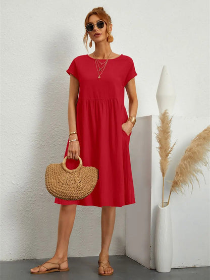 Sadie™ | Women's Smocked-Waist Midi Dress
