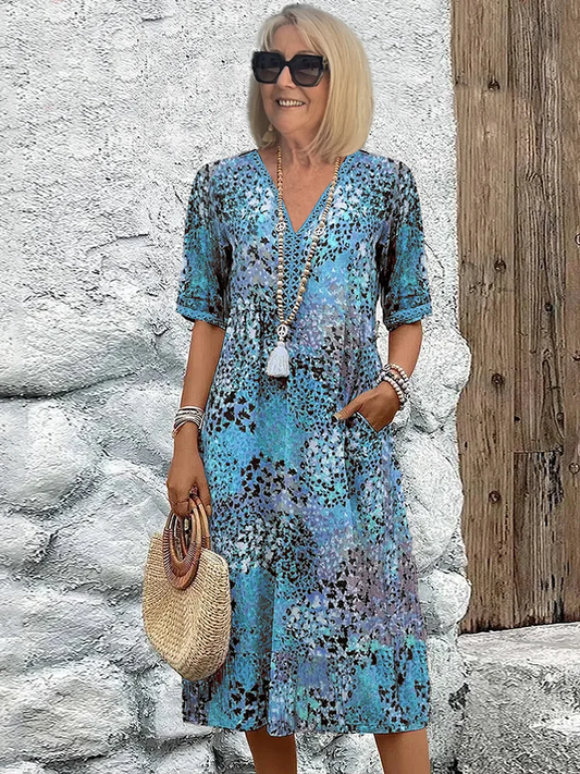 Sadie™ | Women's V-Neck Midi Dress
