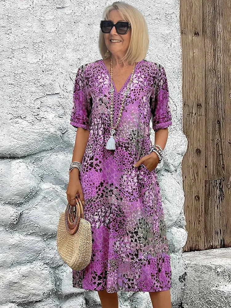 Sadie™ | Women's V-Neck Midi Dress