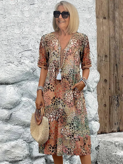 Sadie™ | Women's V-Neck Midi Dress