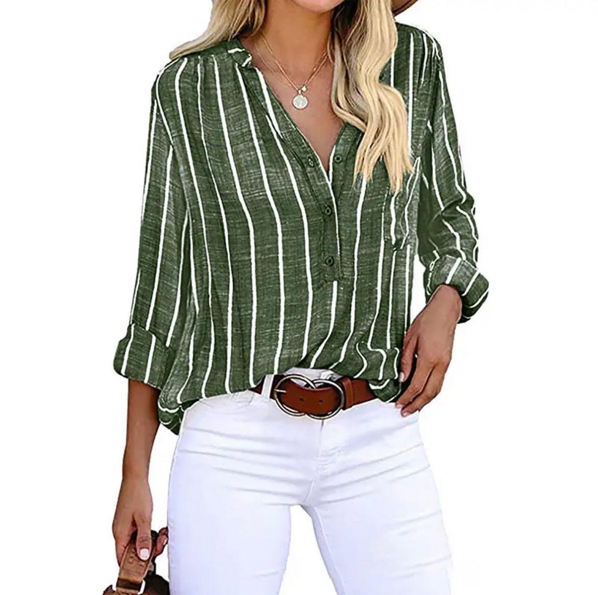 Tessa™ | Women's Striped V-Neck Blouse