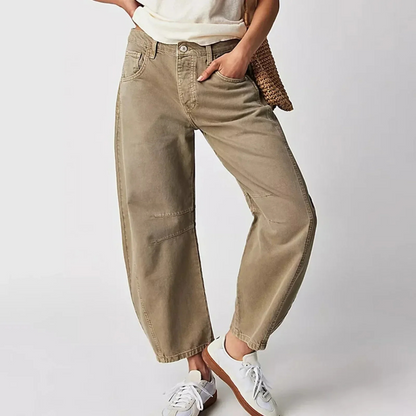 Women's Barrel-Leg Trousers