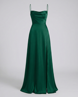 Sadie™ | Women's Cowl-Neck Maxi Evening Gown with Side Slit