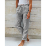 Women's Drawstring Straight-Leg Trousers