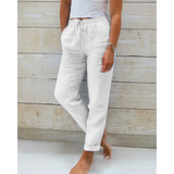 Women's Drawstring Straight-Leg Trousers