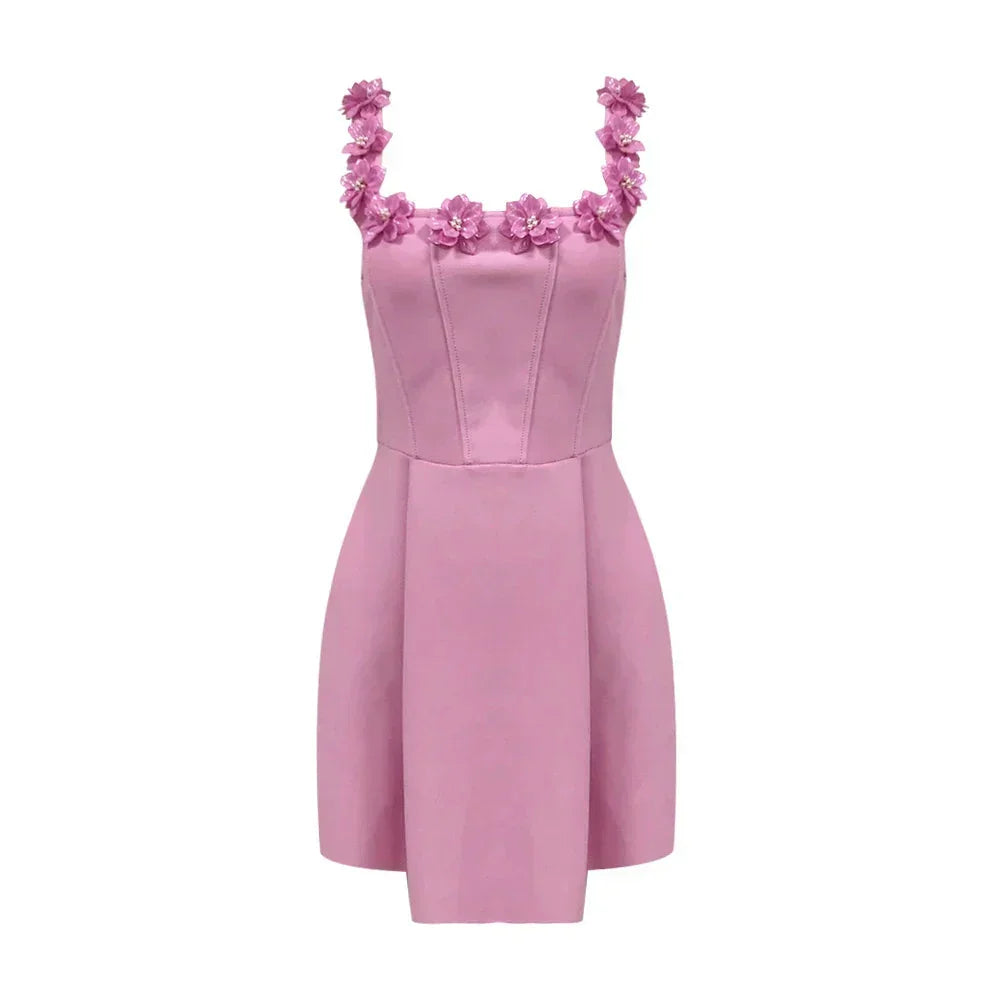 Women's Floral-Strap Mini Dress