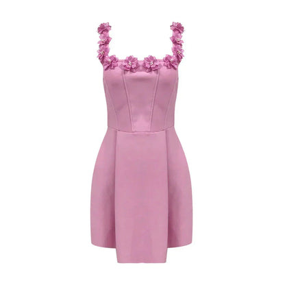 Women's Floral-Strap Mini Dress