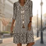 Women's Floral V-Neck Midi Dress