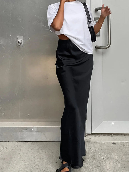 Women's High-Waist Maxi Skirt