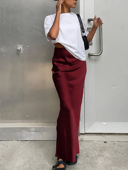 Women's High-Waist Maxi Skirt