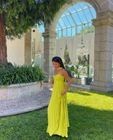Women's Pleated Halter-Neck Evening Gown
