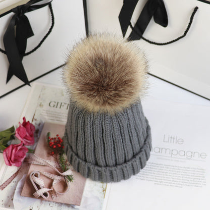 Women's Ribbed Beanie with Pom