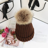 Women's Ribbed Beanie with Pom