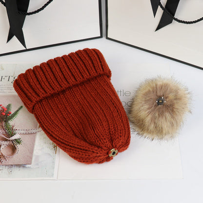 Women's Ribbed Beanie with Pom