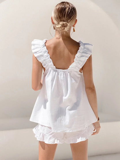 Women's Ruffled Two-Piece Set
