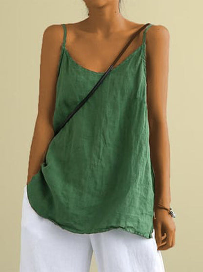Women's V-Neck Spaghetti Strap Tank Top