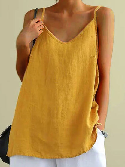 Women's V-Neck Spaghetti Strap Tank Top