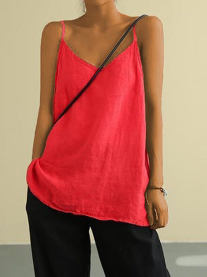 Women's V-Neck Spaghetti Strap Tank Top
