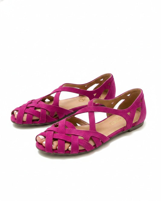 Women's Woven Flat Sandals with Open Toe